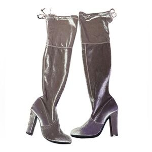 Steve Madden | Gorgeous Taupe Knee-High Women's Velvet Boots